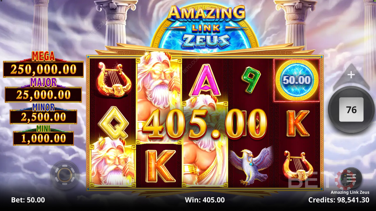 Soar through the skies in Amazing Link Zeus