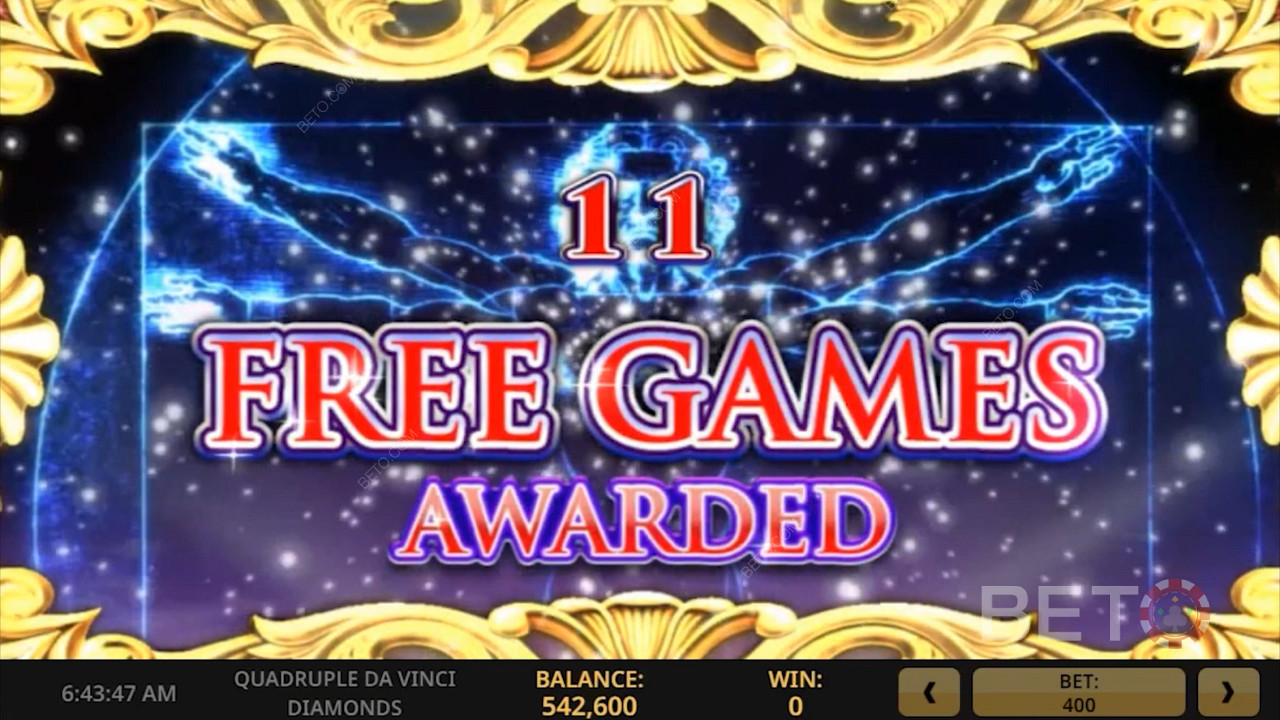 Score 3 Scatters to unlock Free Spins bonus round