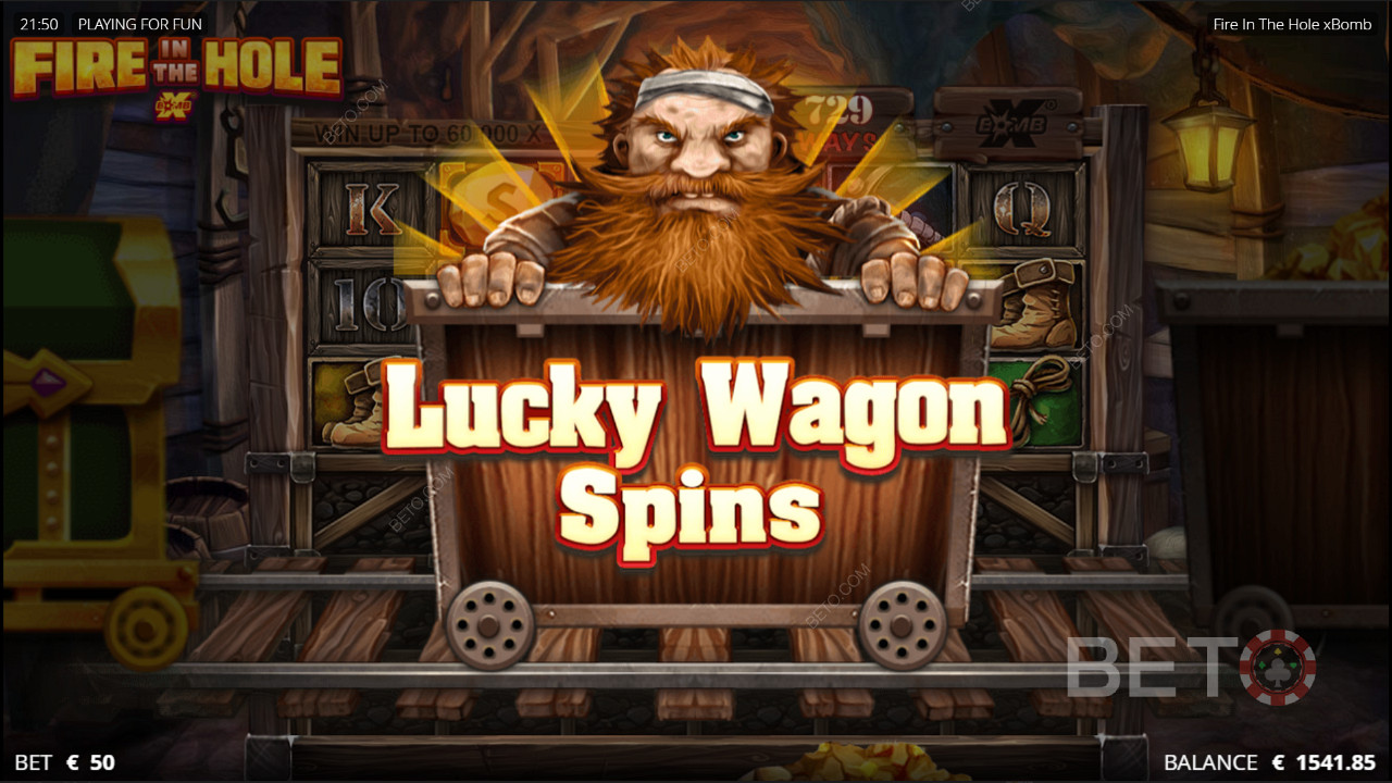 Free spins in Fire in the Hole Pokie by Nolimit City