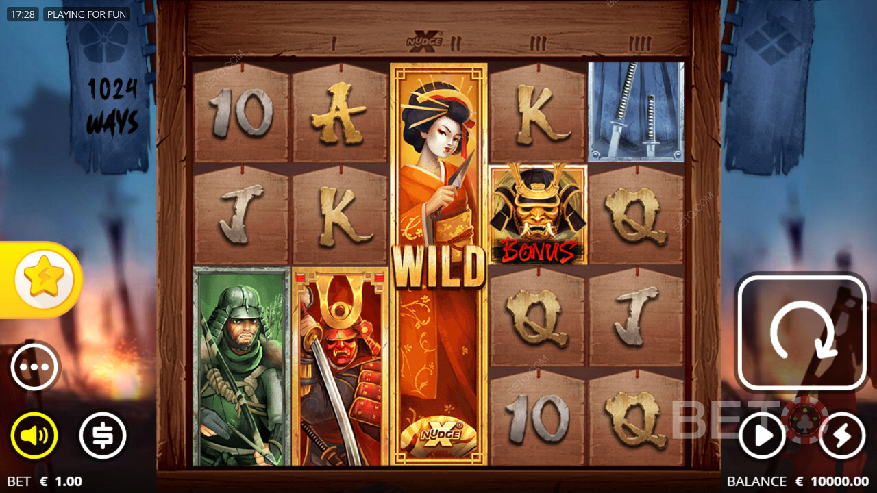 Snag a Geisha wild on reel 3 for a chance at Geisha free spins!