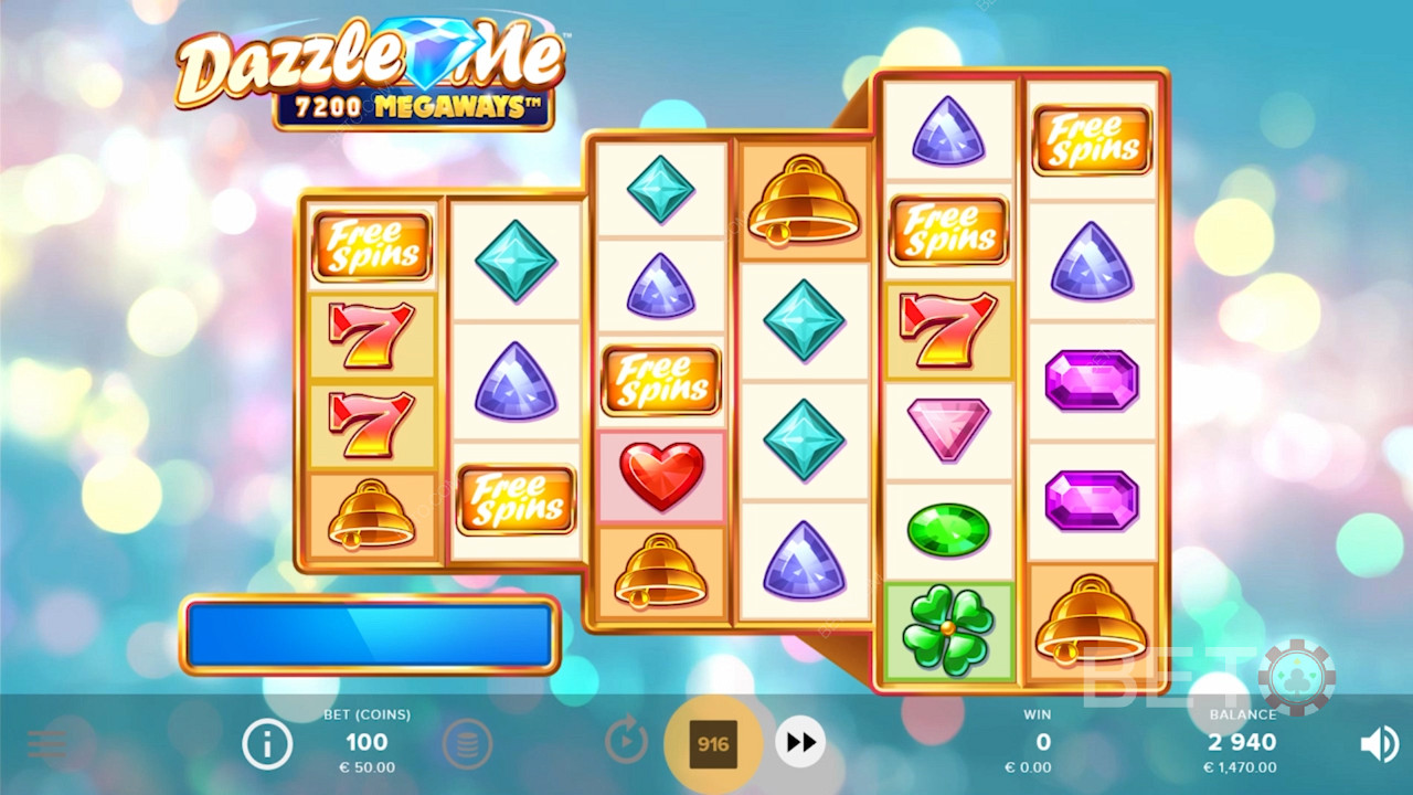 Sparkling reels in Dazzle Me Megaways