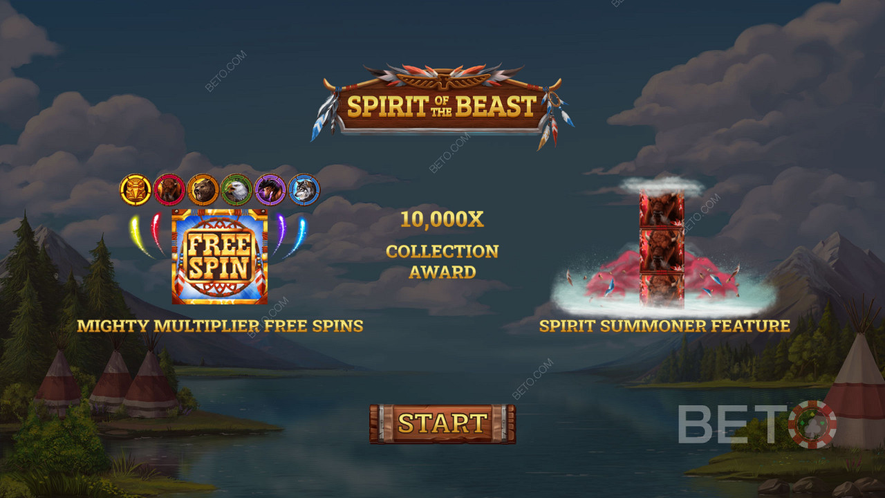 Opening Scene of Spirit of the Beast Pokie