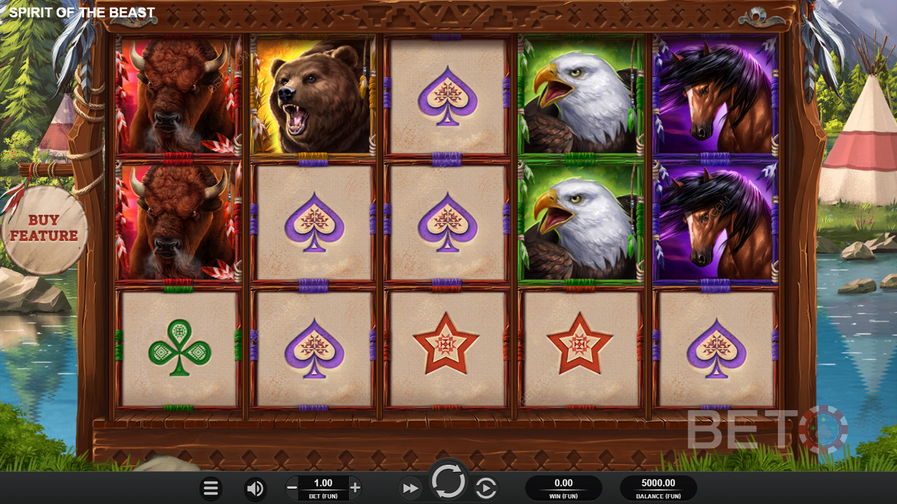 Kiwi-inspired Symbols in Spirit of the Beast Pokie