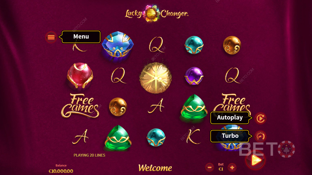 Control choices in Lucky Changer pokie