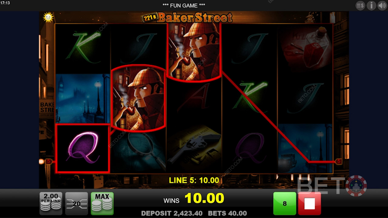 Solve cases of a lifetime in the new 221B Baker Street pokie