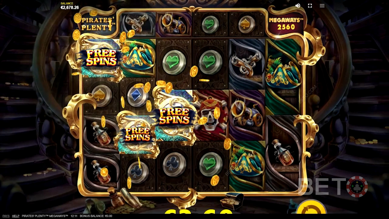 Score free spins by landing 3 or more Scatters