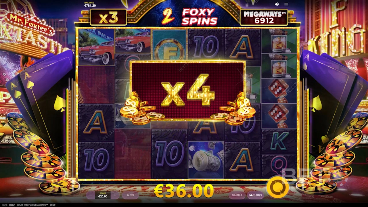 Scoring a 4x combo in What The Fox Megaways