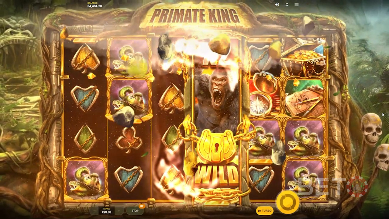 The three horizontal lines in the top left corner open the paytable