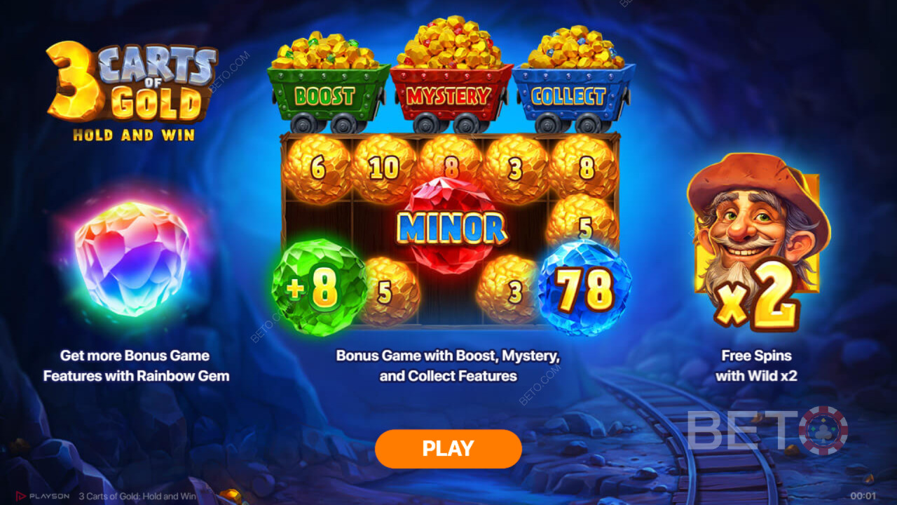 Bonus Features Unpacked in 3 Carts of Gold: Hold and Win by Playson