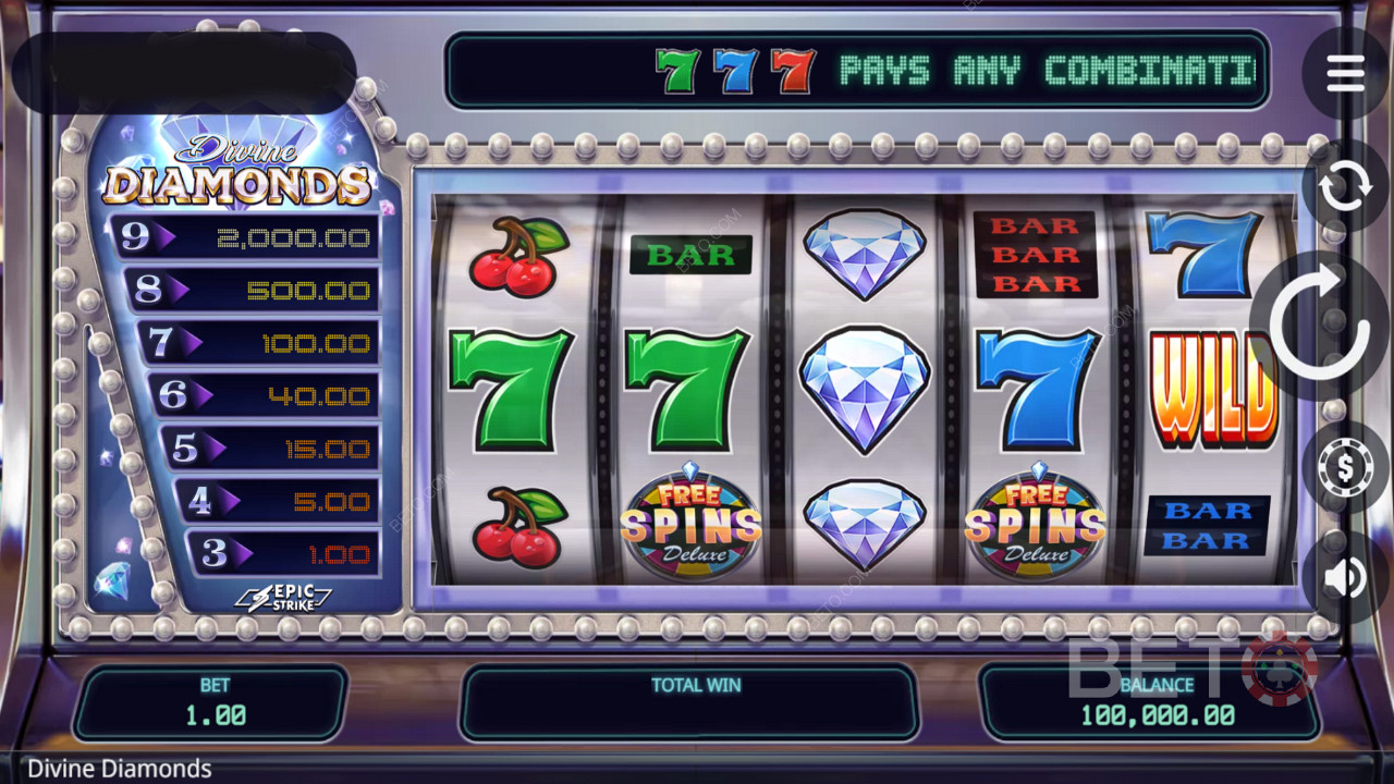 Kiwi-style mechanics of Divine Diamonds