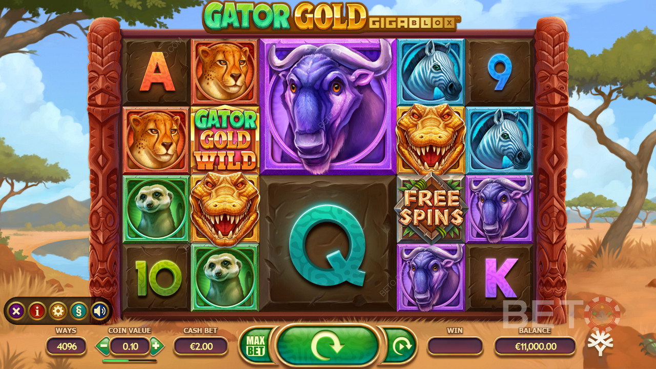 Cheeky croc graphics in Gator Gold Gigablox