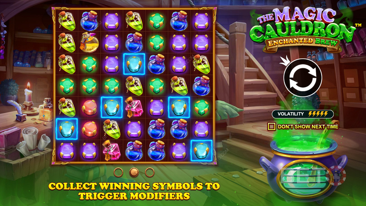 Captivating Start Screen of The Magic Cauldron: Enchanted Brew