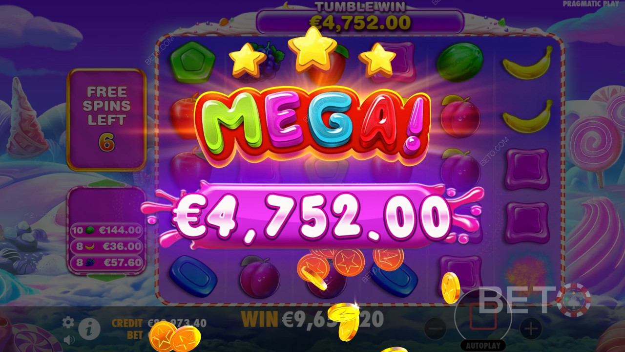 Score 25,000x Your wager in the Sweet Bonanza 1000 Pokie!