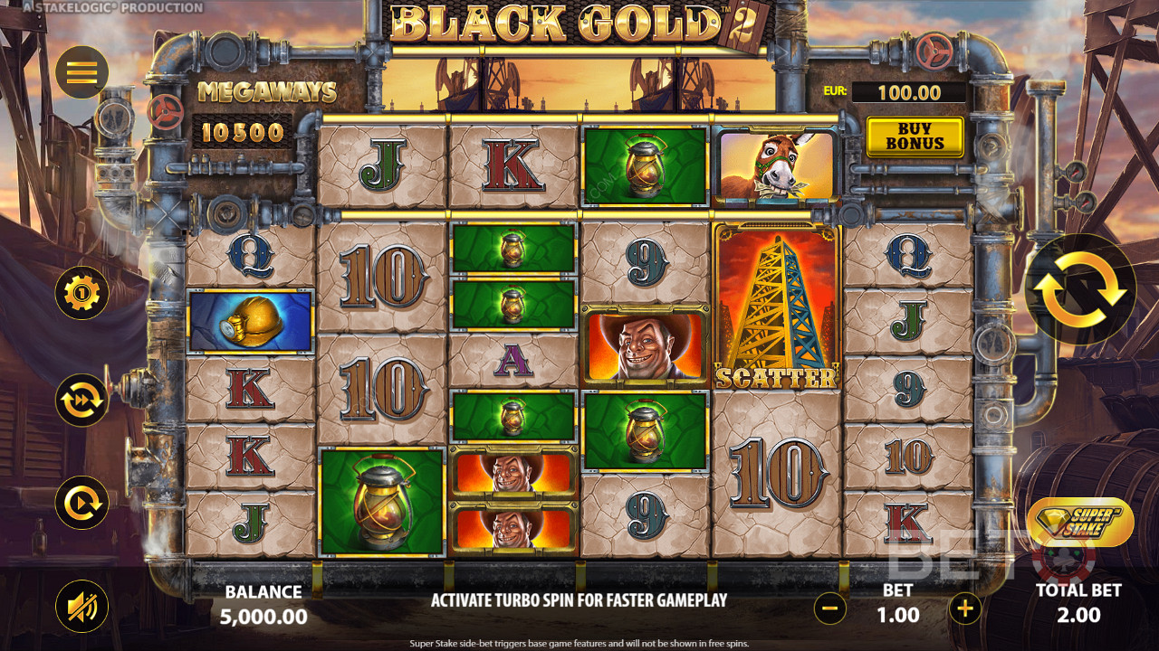 Black Gold 2 Megaways from Stakelogic - spin with up to 117,649 paylines