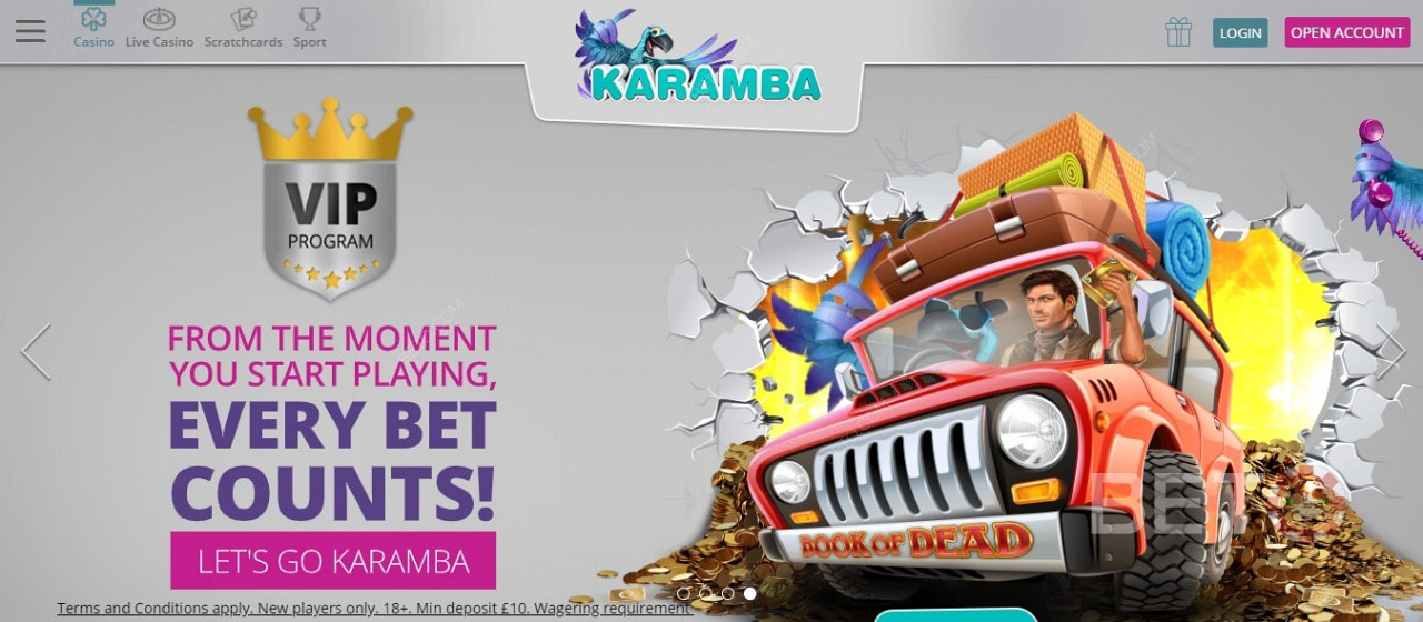 Join the VIP club at Karamba