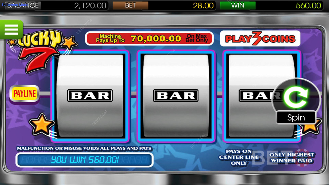 Lucky 7 Betsoft Review by BETO Pokies