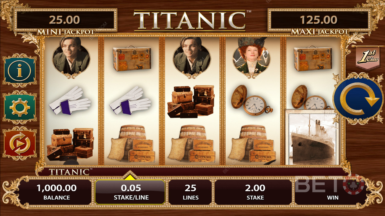 Embark on a grand voyage with the Titanic pokie at BETO