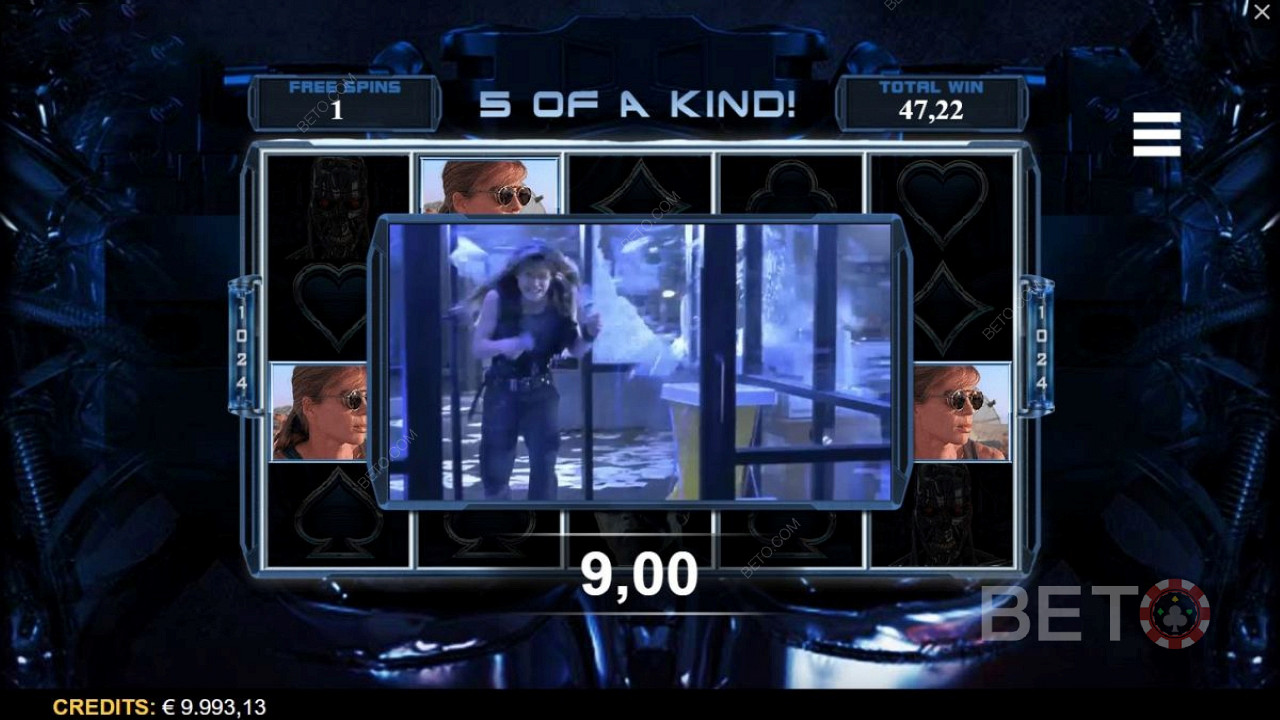 Relive iconic film moments with free spins in Terminator 2 online pokie