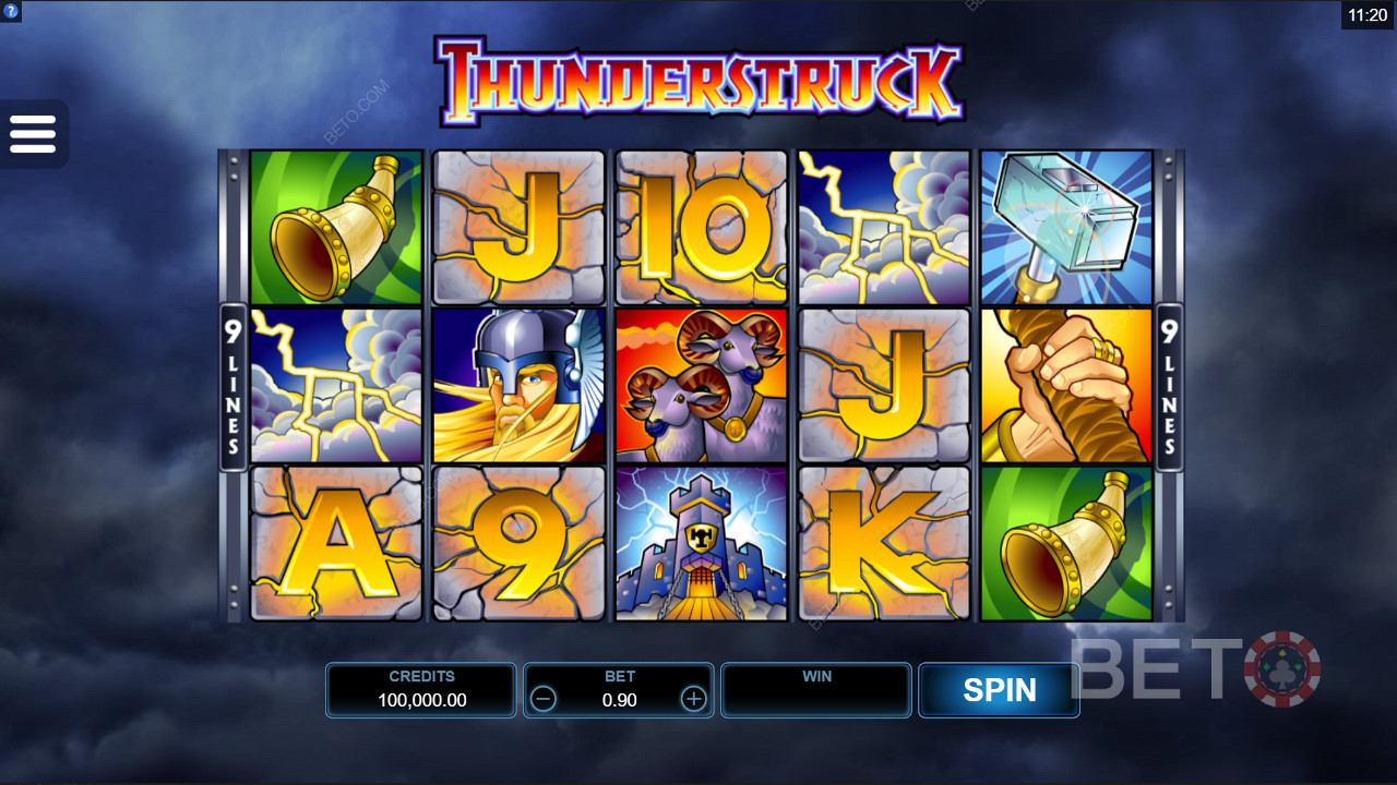 Streamlined controls in Thunderstruck
