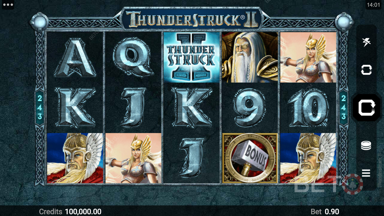 Unique Kiwi-inspired icons in Thunderstruck II