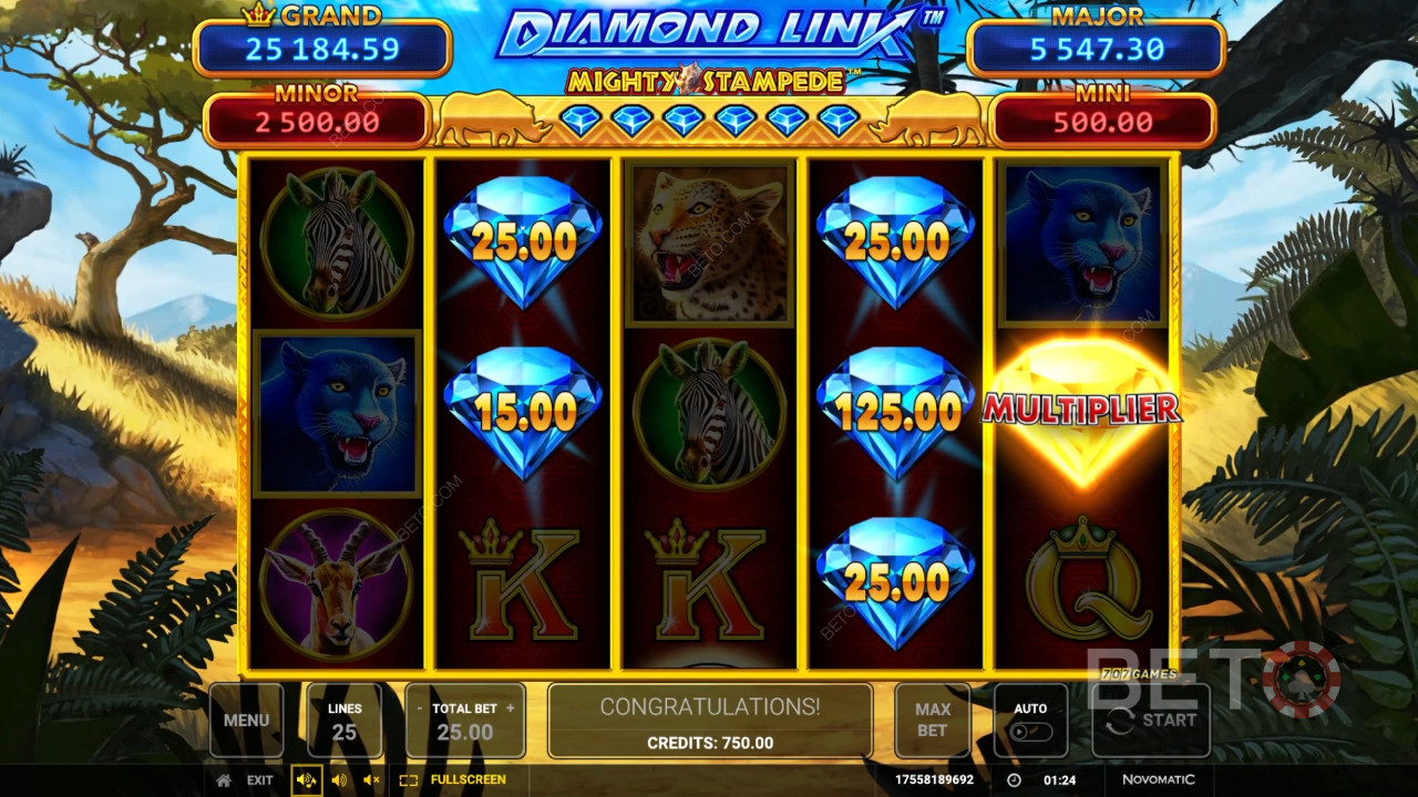 Diamond Link: Mighty Stampede Free Play