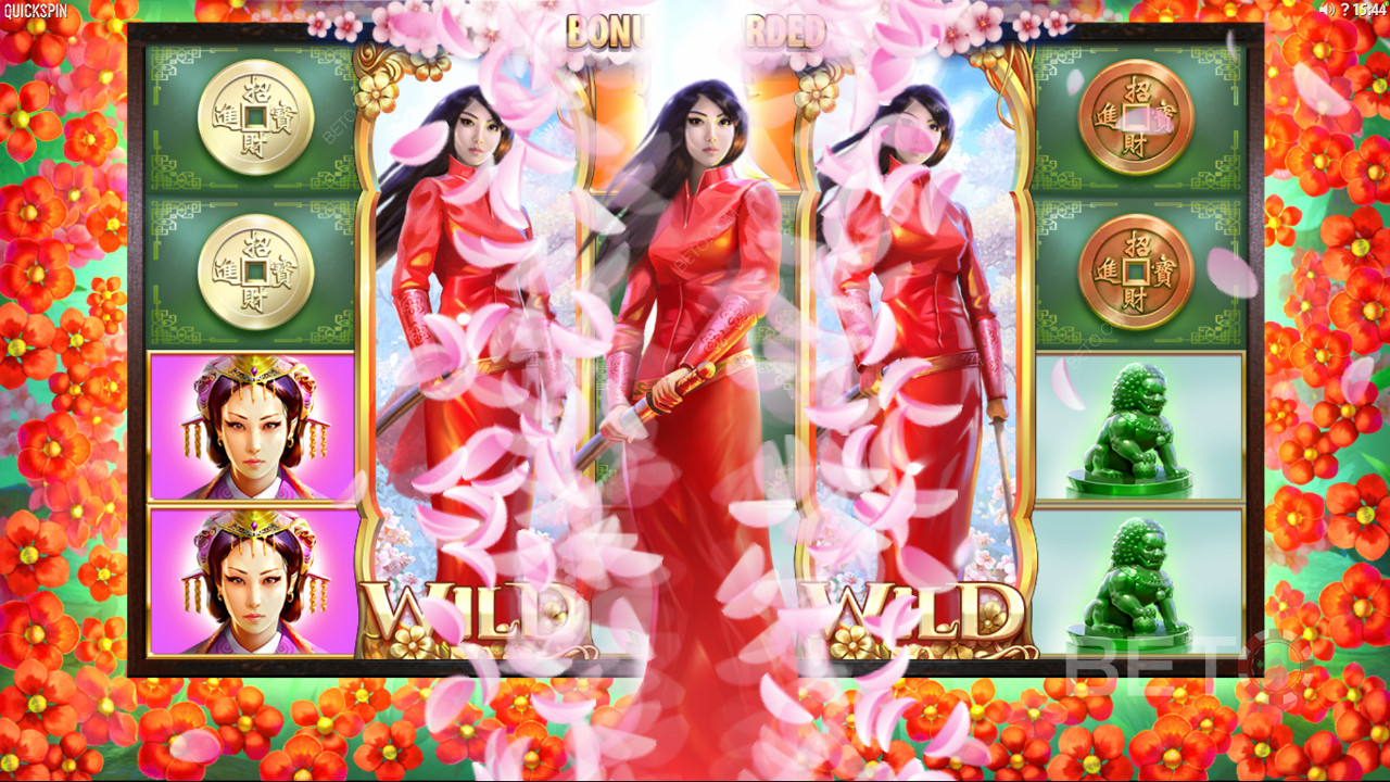 Score respins in Sakura Fortune online pokie