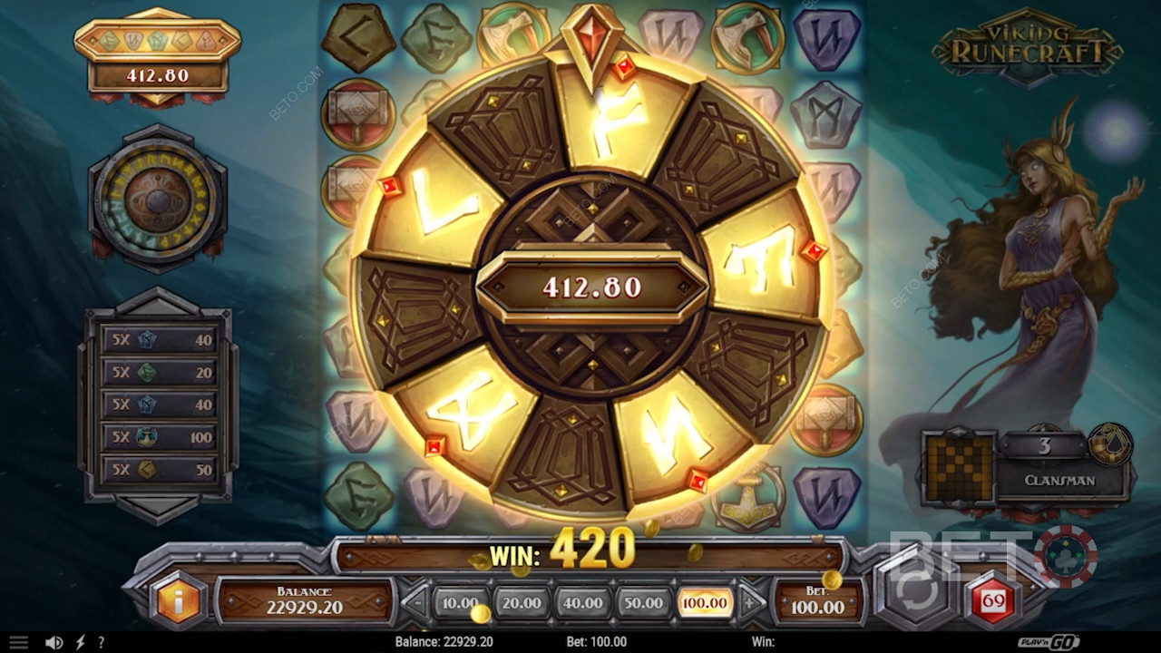Viking Runecraft - Gather Rune Stones of Valhalla and trigger winning spots on your bonus spin