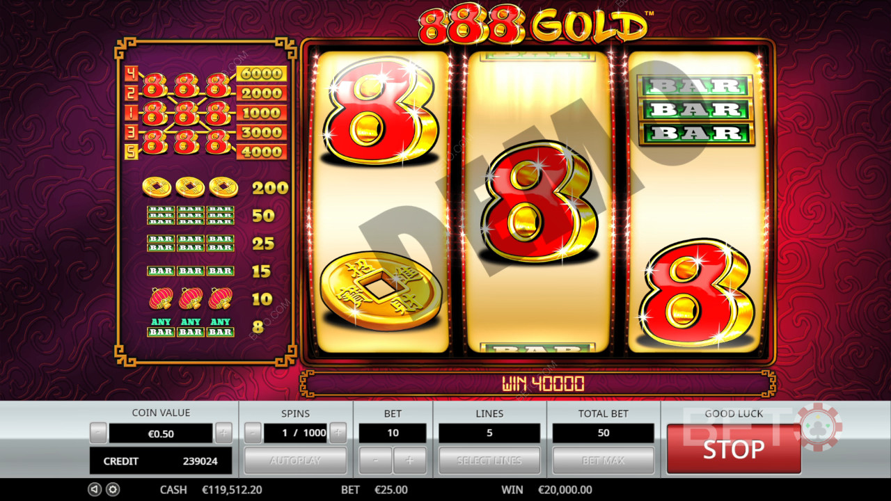 888 Gold Review by BETO Pokies