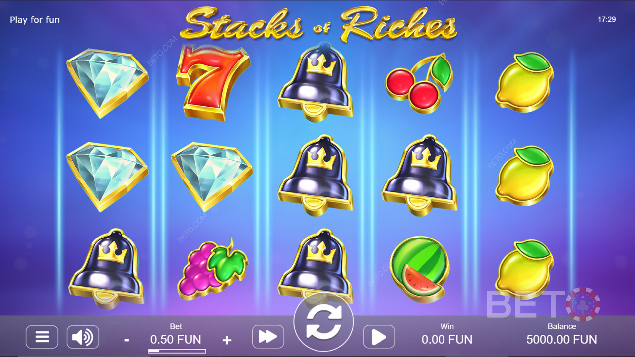 Gleaming icons in Stacks of Riches