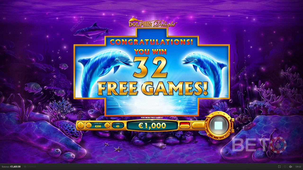 Scoring some free spins in Dolphin Delight