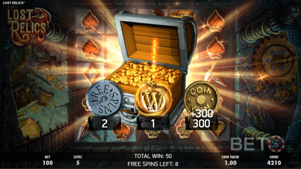 Unearth the riches in the Free spins feature