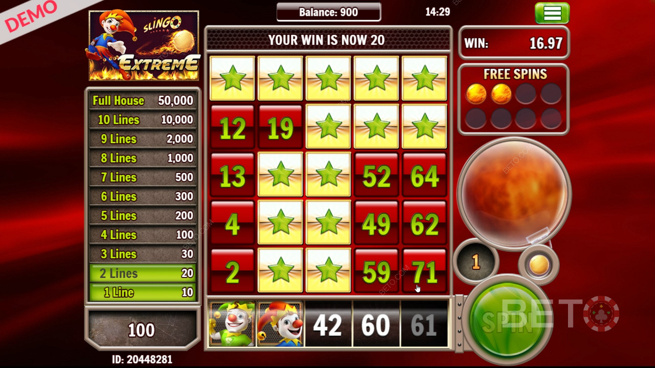 Finish your Slingo in 11 spins and win the pokie in style.