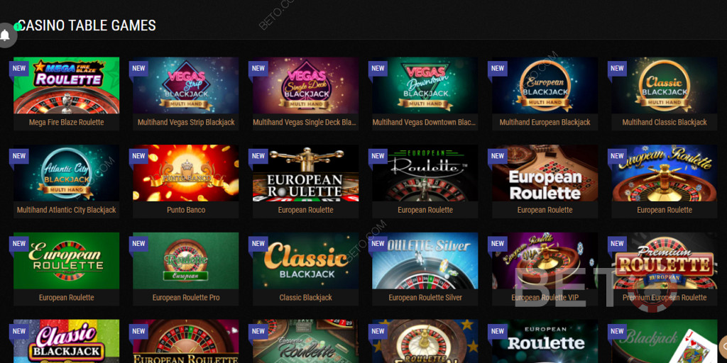 Discover a Massive Range of Table Games at King Billy Online Casino