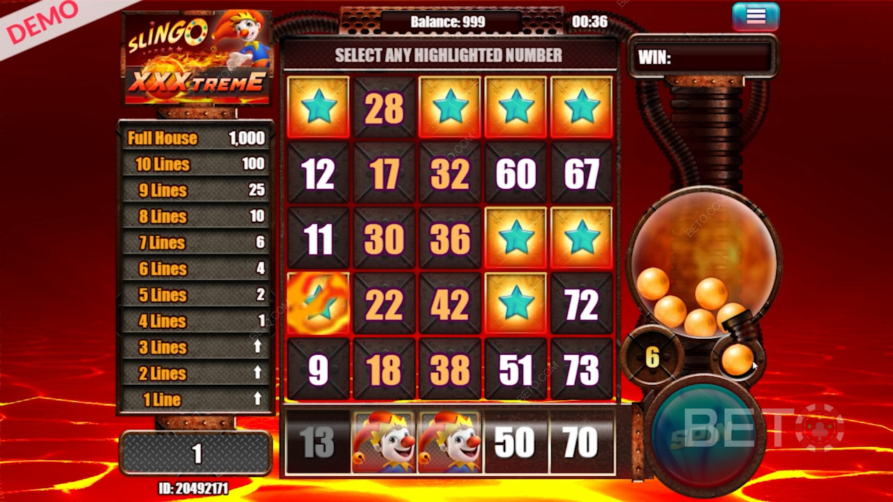 Scoring Jokers in Slingo XXXtreme