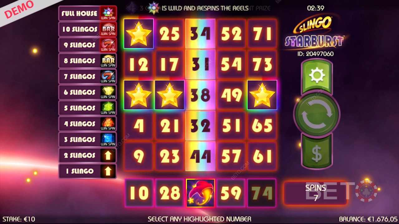 Stellar Kiwi spin on Slingo Starburst