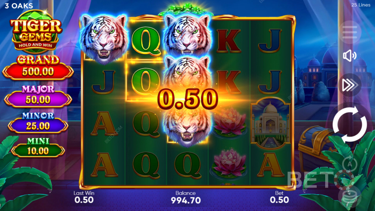 Score 1,560x Your Wager on Tiger Gems Pokie Machine!