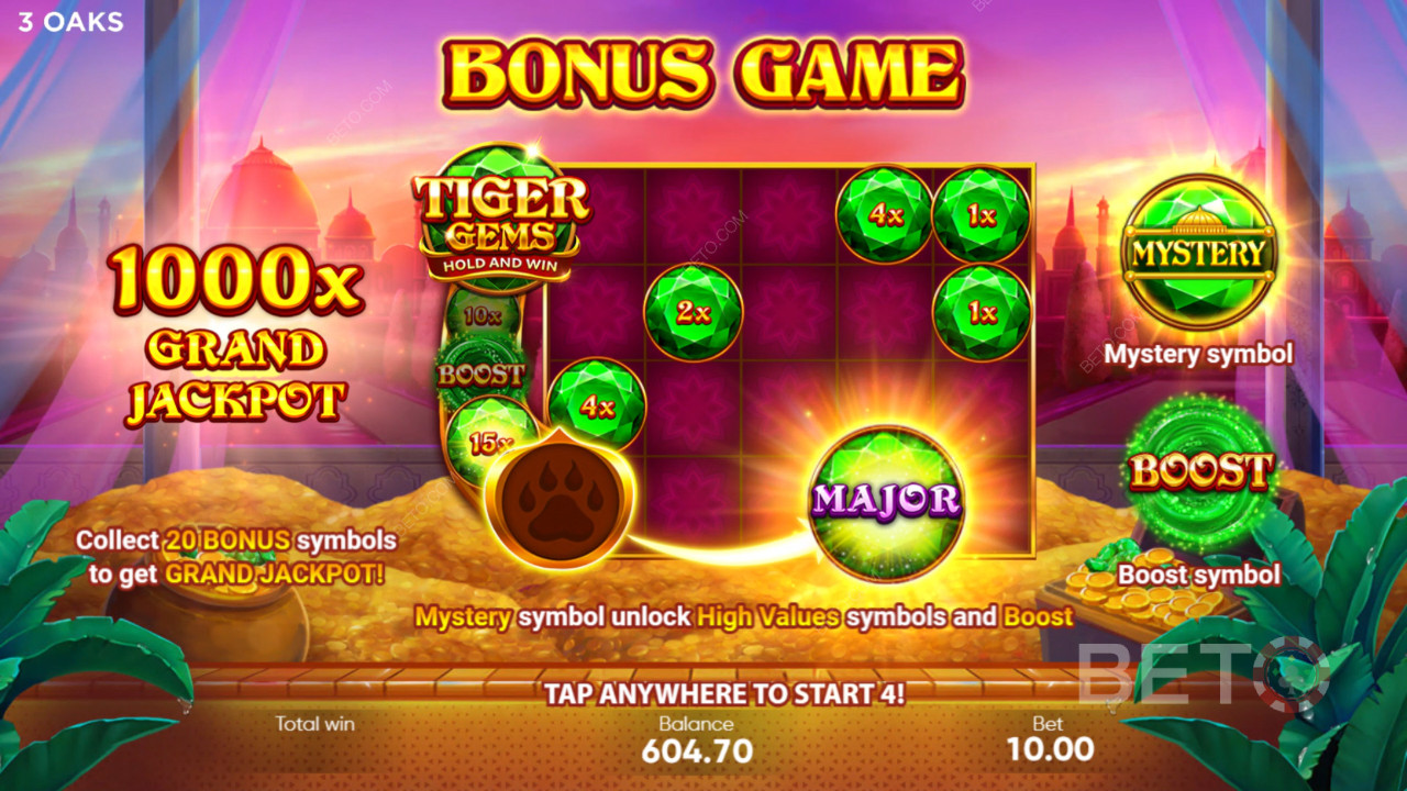 Kiwi Guide to Bonus Features in Tiger Gems by 3 Oaks Gaming