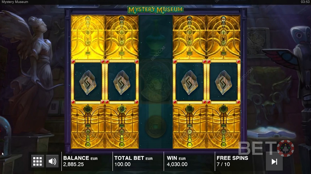 Discover sticky Mystery Stacks in Free Spins in Mystery Museum pokie
