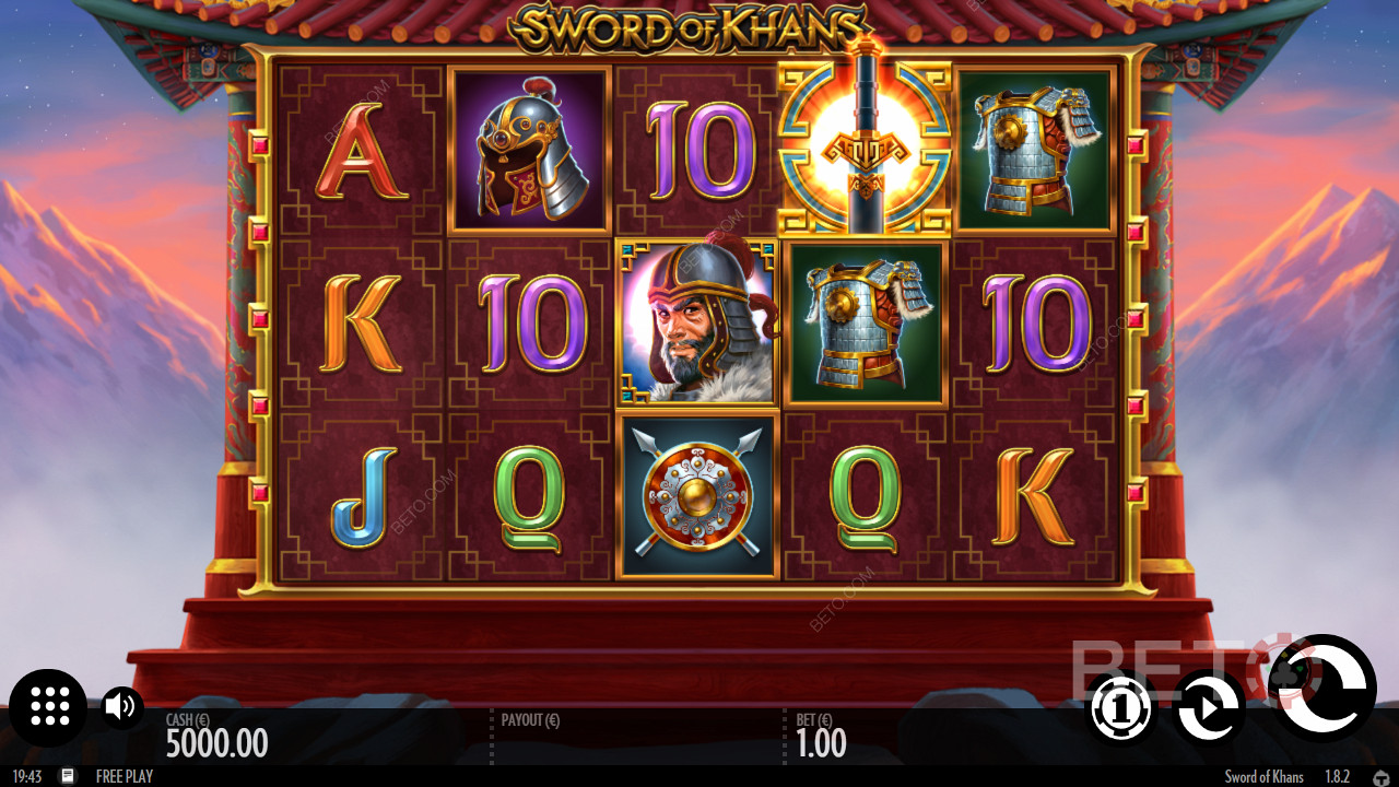 Classic 5x3 grid in Sword Of Khans - Conquer with Genghis Khan