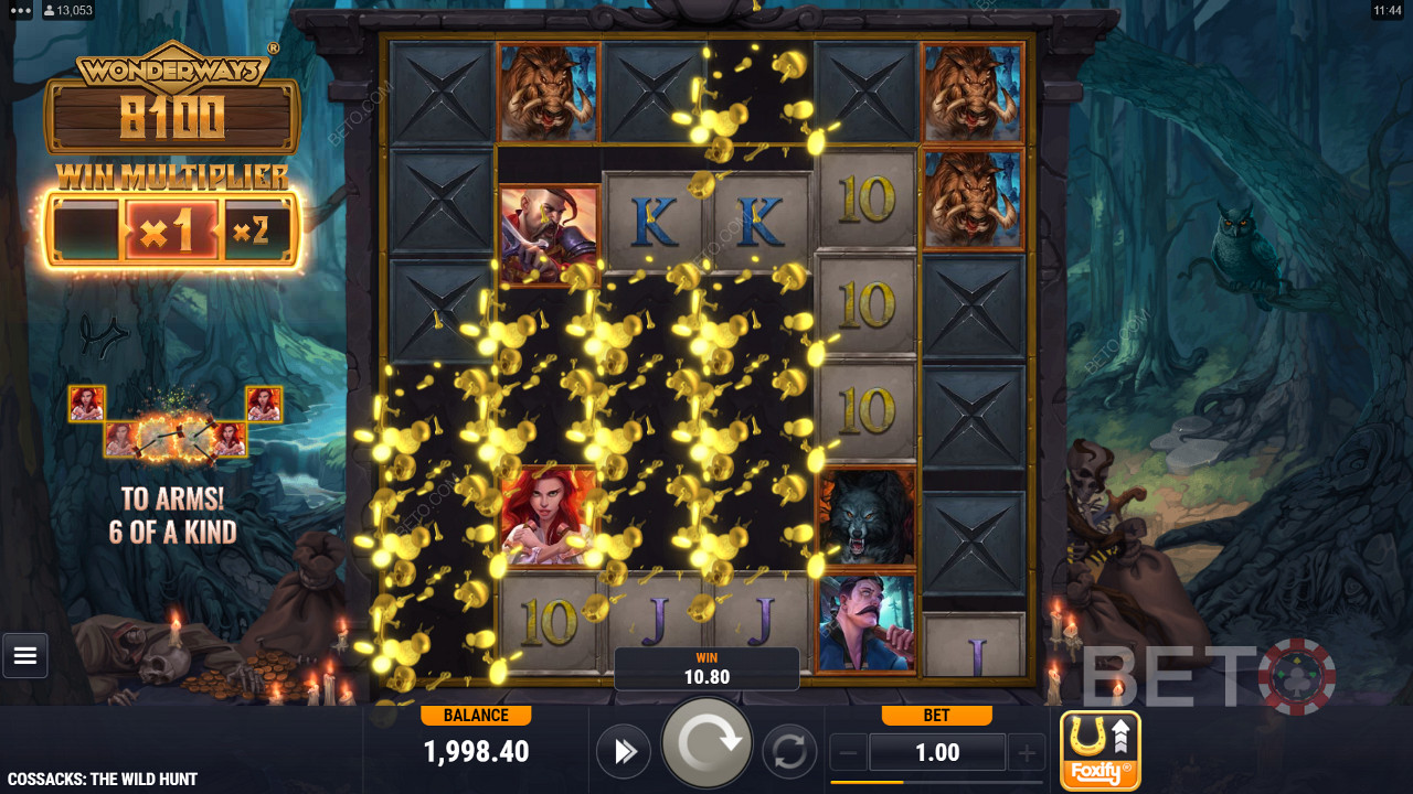 Score a Multiplier that grows with each cascade in the main game