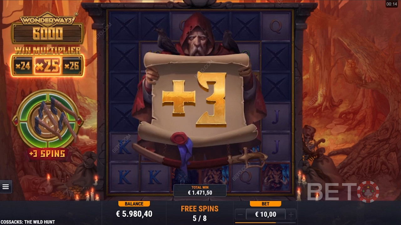 Gather taiaha symbols for bonus Free Spins in Cossacks: The Wild Hunt
