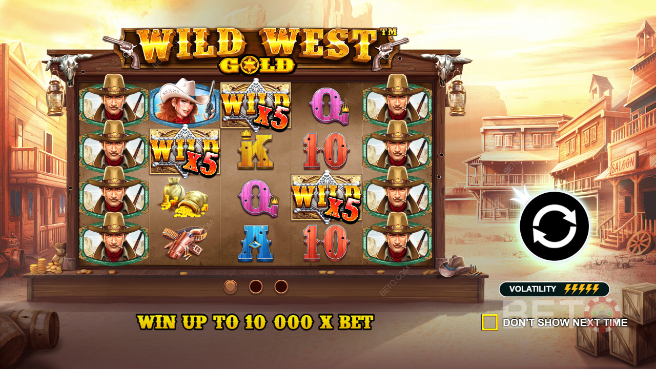 Lucrative Wild symbols boost wins in Wild West Gold