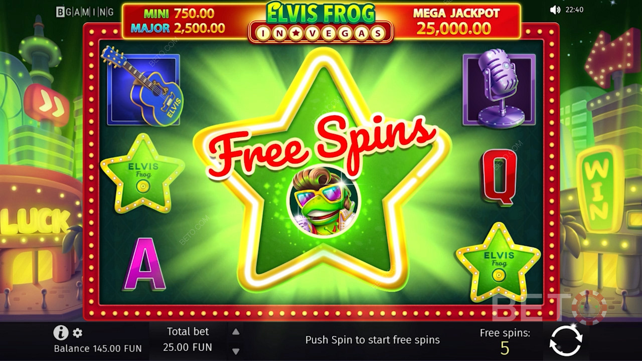 Score 3 Scatter symbols to unlock the Bonus Game and nab 5 Free Spins