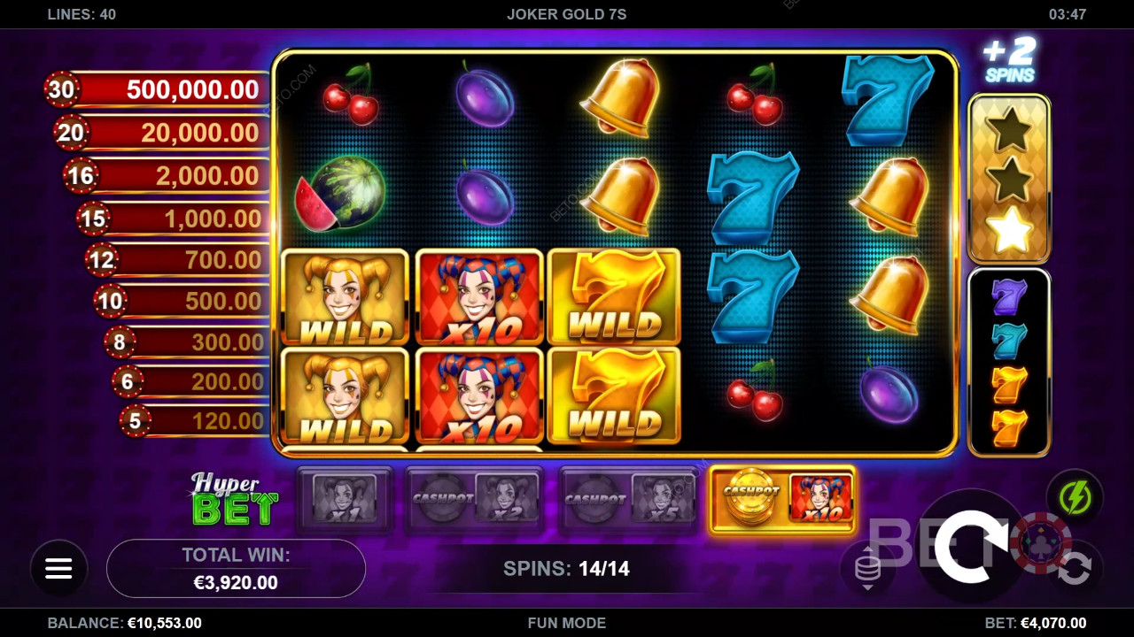 Score 50,000x Your Wager in the Joker Gold 7s Pokie Game!