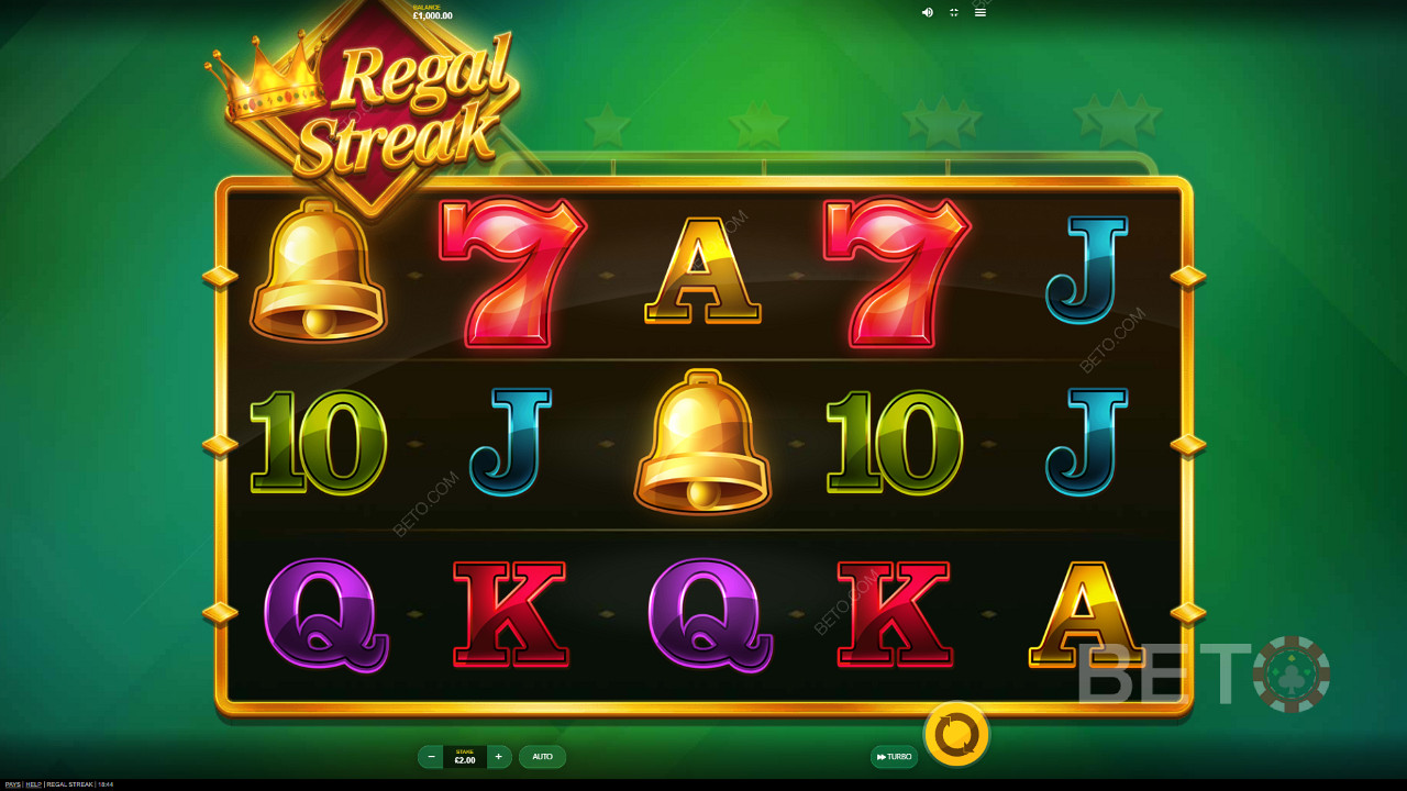 Classic pokie layout shines in Regal Streak