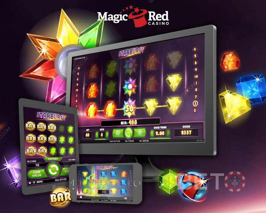 Spin for free at MagicRed mobile pokie site.
