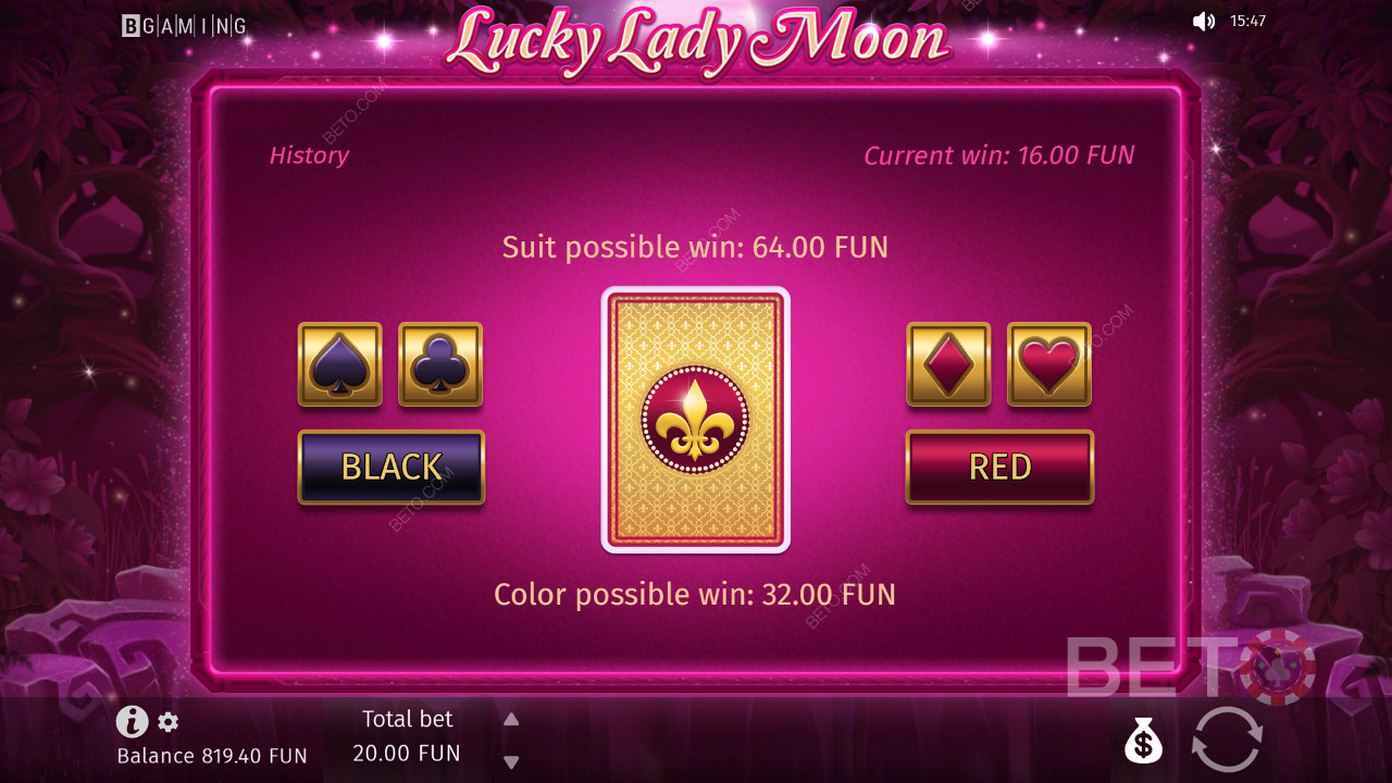 Gamble your winnings in the 
