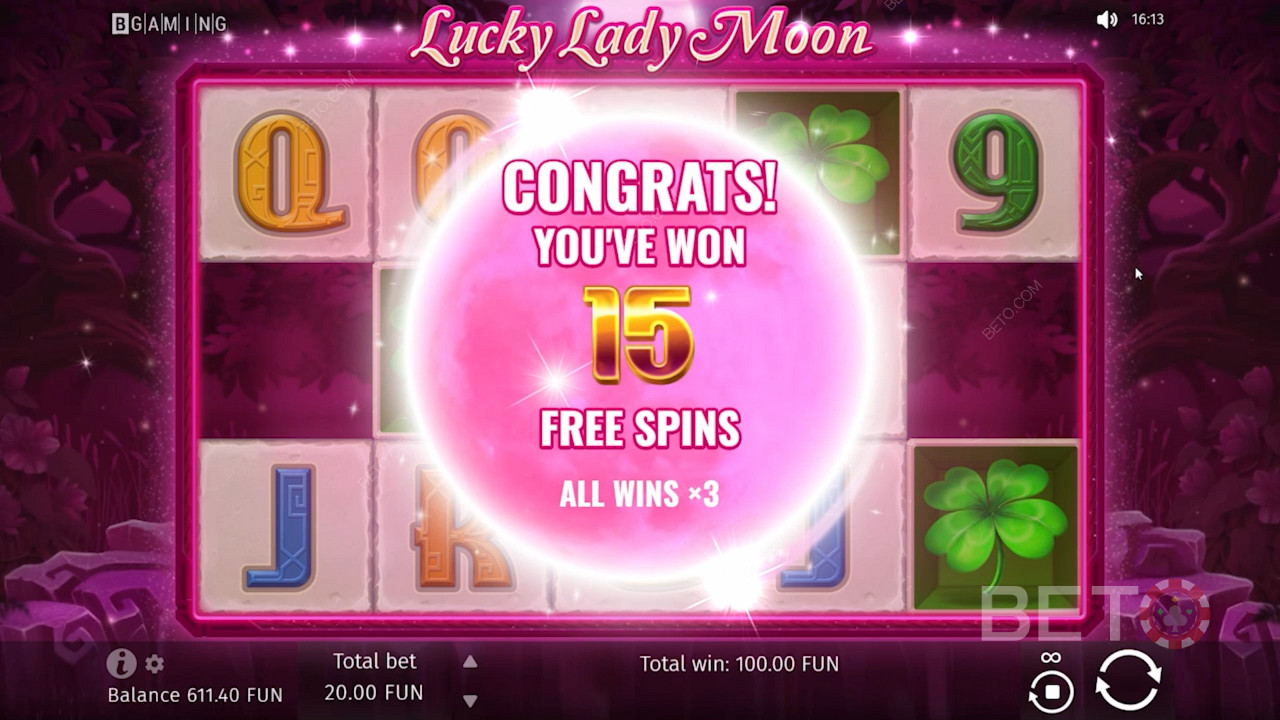 Choice! Score 3 or more Scatter symbols for 15 bonus Free Spins