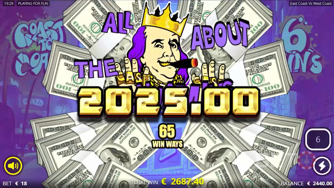 Score massive wins in East Coast vs West Coast pokie game