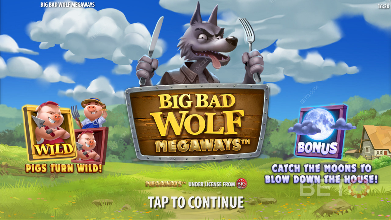 Score Piggy Wilds and Free Spins in Big Bad Wolf Megaways pokie